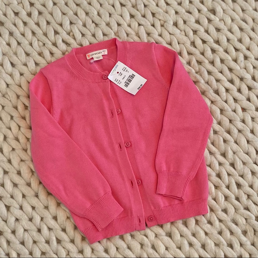 NWT Crewcuts Pink Cardigan Size 2T